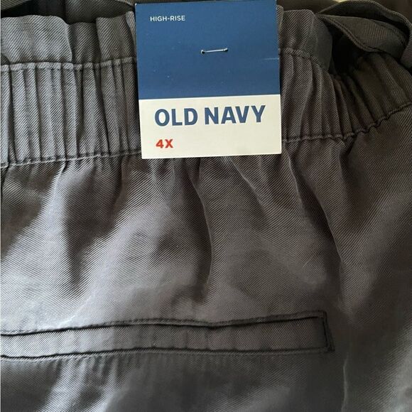 Old Navy bluish gray high rise flowy belted pants Sz 4X NEW - Picture 7 of 10